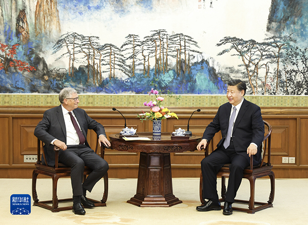習(xí)近平會(huì)見(jiàn)美國(guó)比爾及梅琳達(dá)·蓋茨基金會(huì)聯(lián)席主席比爾·蓋茨